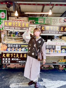 「oversize」｜「アイテム（ワンピース/ドレス）」を使った、peiさんさん（レディース・164cm）の冬コーディネート