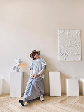 「oversize」｜「アイテム（その他トップス）」を使った、peiさんさん（レディース・164cm）の春コーディネート