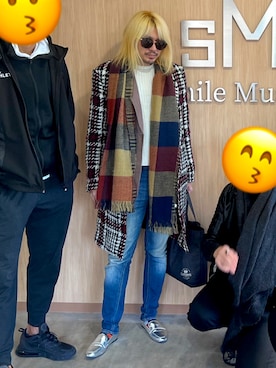 「アイテム（スリッポン、シルバー系）」を使った、hzgさん（メンズ・173cm）の冬コーディネート