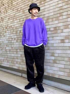 「coen（コーエン）のアイテム（帽子）」を使った、coenむらたさん（メンズ・173cm）の秋コーディネート