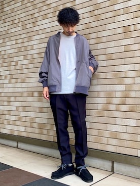 「みりたりー」｜「アイテム（スラックス）」を使った、coenむらたさん（メンズ・173cm）の秋コーディネート