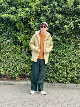 「キヤップ」｜「アイテム（ジャケット/アウター）」を使った、山崎まさひささん（メンズ・175cm）の秋コーディネート