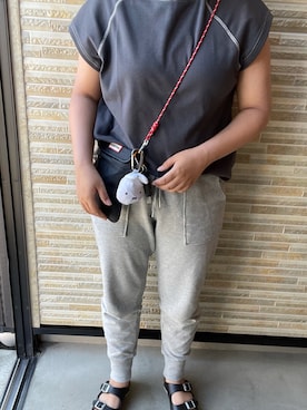 「PBLIM（ページボーイリム）のPAGEBOYLIM/ロゴ刺繍バケットハット2（ハット）」を使った、あじさん（レディース・153cm）の秋コーディネート