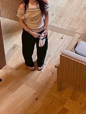 「アイテム（カーゴパンツ）」を使った、きみさん（レディース・165cm）の秋コーディネート
