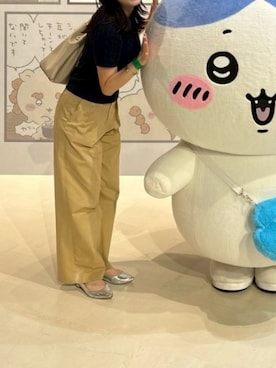 「アイテム（バレエシューズ）」を使った、きみさん（レディース・165cm）の秋コーディネート