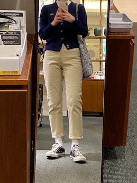 「LACOSTE（ラコステ）のアイテム」を使った、きみさん（レディース・165cm）の春コーディネート