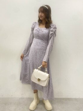 ワンピースを使った ラベンダーカラー のレディース人気ファッションコーディネート Wear