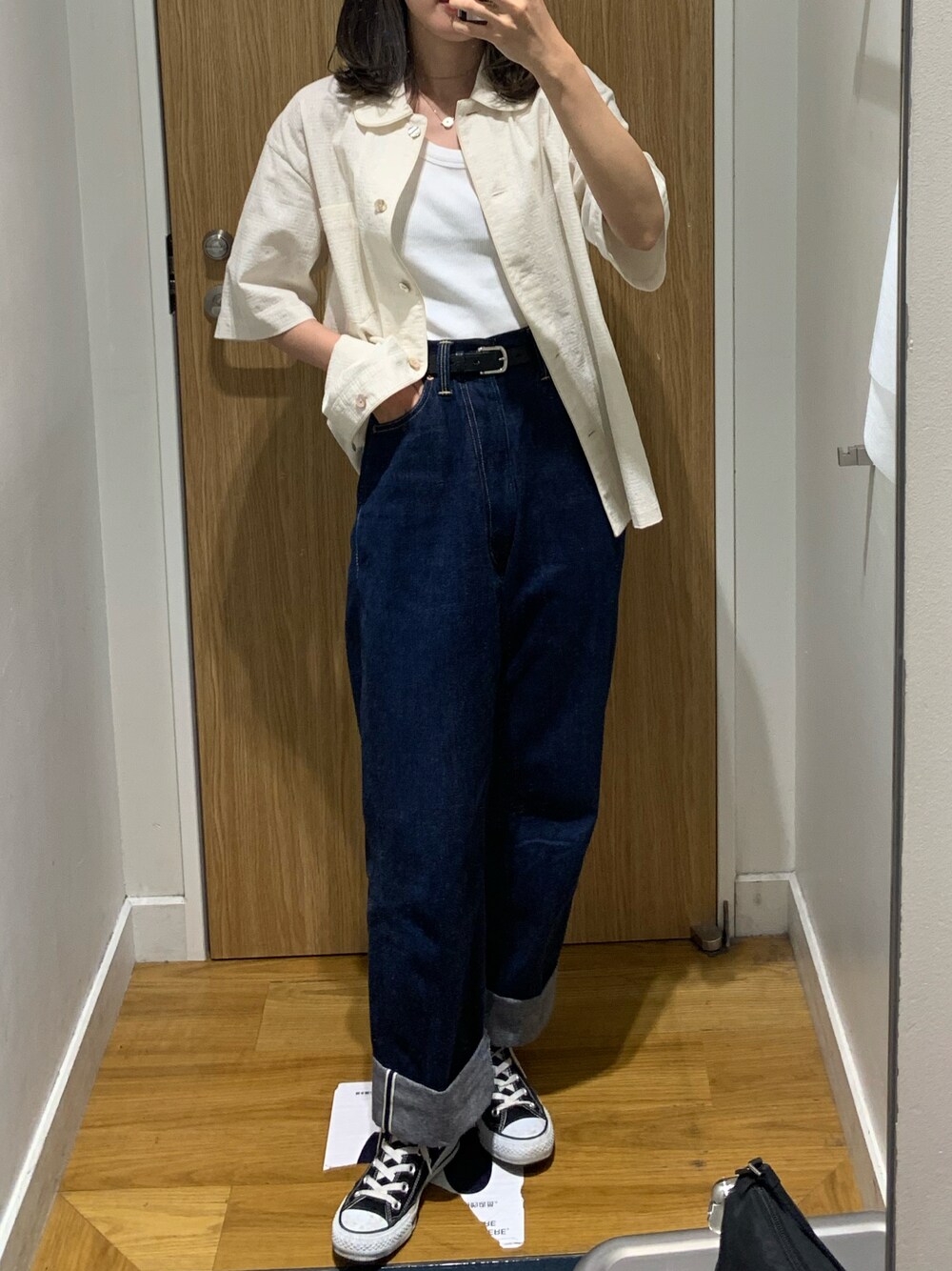 6（ロク）の「＜6(ROKU)＞COTTON SQUARE LACE SHORT SLEEVE SHIRT