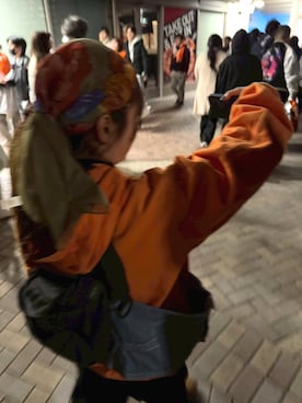 「Timberland（ティンバーランド）のアイテム（その他アウター、オレンジ系）」を使った、ななしさん（レディース・147cm）の夏コーディネート