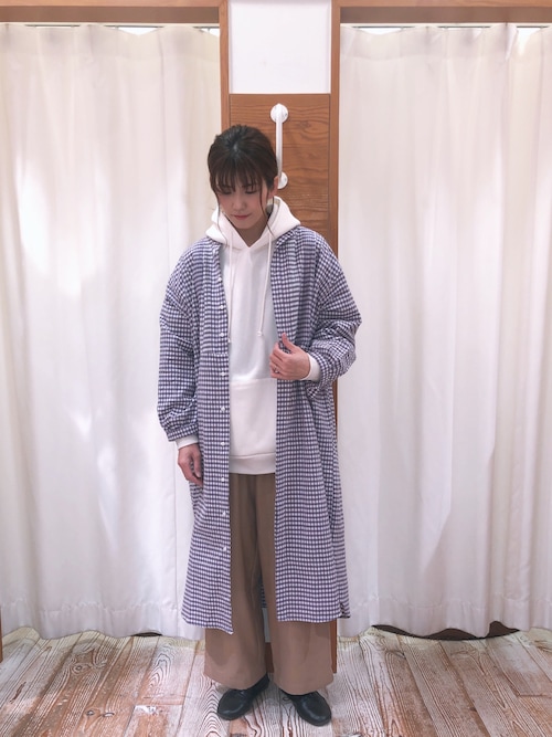 BLUE LABEL パープル系チェックシャツワンピース BLUE LABEL CRESTBRIDGE（ブルーレーベルクレストブリッジ）の