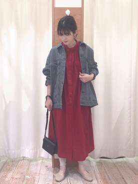 「サマンサ モスモス(Samansa Mos2)」｜「アイテム（デニムジャケット）」を使った、syk1302さん（レディース・160cm）の夏コーディネート