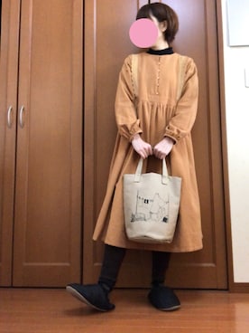 「コットンレース」｜すずめさん（レディース・160cm）の冬コーディネート