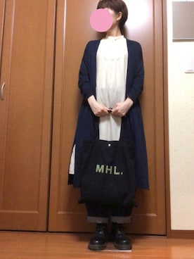 「MHL.」｜「アイテム（ワンピース/ドレス）」を使った、すずめさん（レディース・160cm）の秋コーディネート