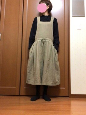 「deux amour（ドゥーザムール）のアイテム（オールインワン・サロペット）」を使った、すずめさん（レディース・160cm）の夏コーディネート