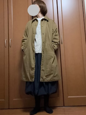 「アイテム（ステンカラーコート）」を使った、すずめさん（レディース・160cm）の冬コーディネート