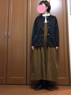 「裏起毛」｜「アイテム（サロペット/オーバーオール）」を使った、すずめさん（レディース・160cm）の冬コーディネート