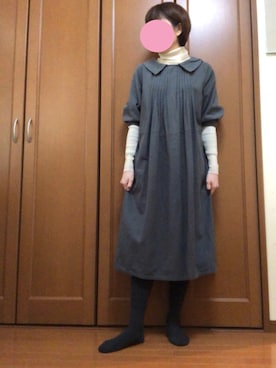 「タートルネック」｜「アイテム（レギンス/スパッツ）」を使った、すずめさん（レディース・160cm）の冬コーディネート