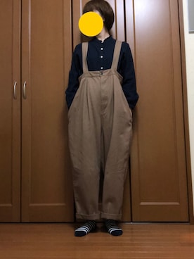 「Samansa Mos2（サマンサ モスモス）のアイテム（オールインワン・サロペット）」を使った、すずめさん（レディース・160cm）の春コーディネート