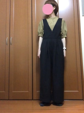 「LBC（エルビーシー）のアイテム（オールインワン・サロペット）」を使った、すずめさん（レディース・160cm）の夏コーディネート