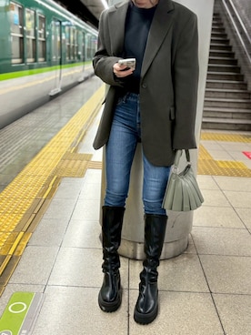 「アイテム（ジャケット/アウター）」を使った、shiiiho29さん（レディース・163cm）の秋コーディネート