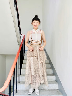 「Marjorie（マージョリー）のアイテム（トップス）」を使った、🌺🌸 Sara 🌸🌺さん（レディース・166cm）の秋コーディネート