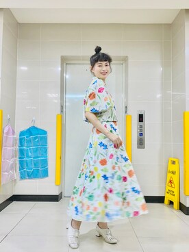 「flower」｜「アイテム（ワンピース/ドレス）」を使った、🌺🌸 Sara 🌸🌺さん（レディース・166cm）の秋コーディネート