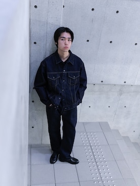 「アイテム（デニムジャケット）」を使った、智哉さん（メンズ・177cm）の春コーディネート