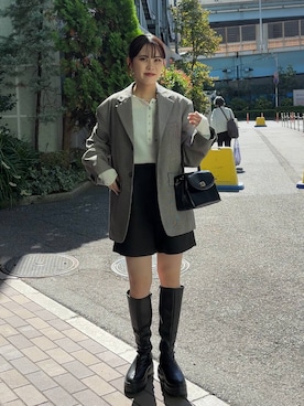 「アイテム（テーラードジャケット、その他）」を使った、kuboさん（レディース・161cm）の秋コーディネート