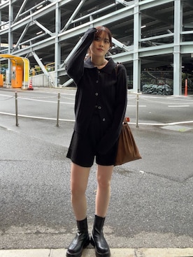 「アイテム（バレッタ/ヘアクリップ）」を使った、kuboさん（レディース・161cm）の秋コーディネート