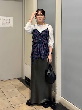 「アイテム（チョーカー）」を使った、kuboさん（レディース・161cm）の秋コーディネート