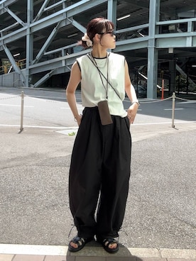 「アイテム（アクセサリー）」を使った、kuboさん（レディース・161cm）の夏コーディネート