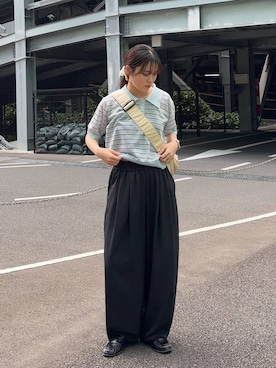 「LOWRYS FARM（ローリーズファーム）のステンレスフープチョーカー 127295（チョーカー、シルバー系）」を使った、kuboさん（レディース・161cm）の春コーディネート