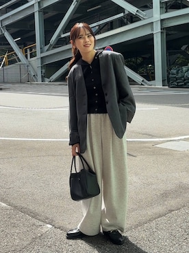 「アイテム（スウェットパンツ）」を使った、kuboさん（レディース・161cm・20代）の秋コーディネート