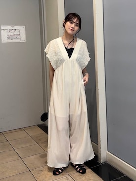 「LOWRYS FARM（ローリーズファーム）のスタイルＵＰアシメショートキャミソール　 288807（キャミソール）」を使った、kuboさん（レディース・161cm・20代）の夏コーディネート