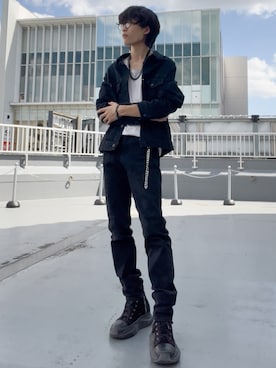 「アイテム（サングラス）」を使った、Zen.さん（メンズ・174cm）の秋コーディネート