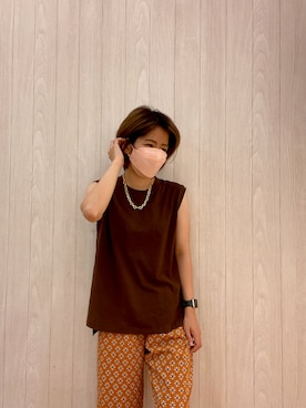 「DRESKIP（ドレスキップ）のアイテム（パンツ）」を使った、chinepiさん（レディース・155cm）の秋コーディネート