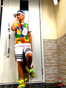 「アディ男」｜（旧カフェ俺）アディ男♂再登録さん（メンズ・171cm）の夏コーディネート