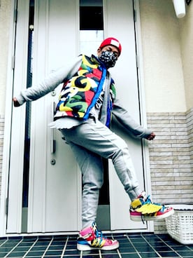 「adidas Originals by JEREMY SCOTT（アディダスオリジナルスバイジェレミースコット）のアイテム」を使った、（旧カフェ俺）アディ男♂再登録さん（メンズ・171cm）の夏コーディネート