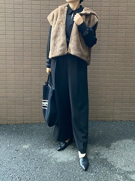 「アイテム（ベスト）」を使った、sandaisandaiさん（レディース・159cm）の秋コーディネート