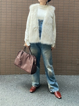 「アイテム（つなぎ/オールインワン）」を使った、sandaisandaiさん（レディース・159cm）の秋コーディネート