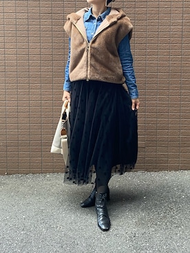 「アイテム（ピアス（両耳用））」を使った、sandaisandaiさん（レディース・159cm）の秋コーディネート