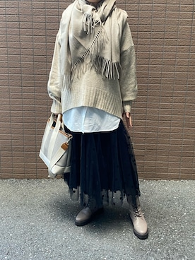 「Q（キュー）のアイテム」を使った、sandaisandaiさん（レディース・159cm）の秋コーディネート