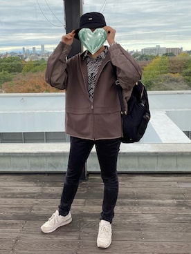 「COLLAGE GALLARDAGALANTE（コラージュガリャルダガランテ）の【OT】ゼブラプリントブラウス（シャツ/ブラウス）」を使った、sandaisandaiさん（レディース・159cm）の秋コーディネート