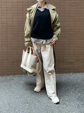 「アイテム（トレンチコート）」を使った、sandaisandaiさん（レディース・159cm）の秋コーディネート