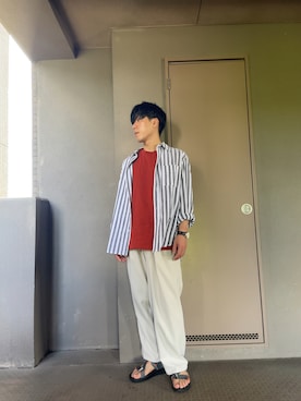 「coca（coca）（コカ）のアイテム（トップス）」を使った、zowさん（メンズ・168cm）の夏コーディネート