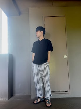 「麻パンツ」｜zowさん（メンズ・168cm）の夏コーディネート