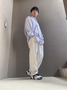 「ビックシルエットシャツ」｜zowさん（メンズ・168cm）の春コーディネート
