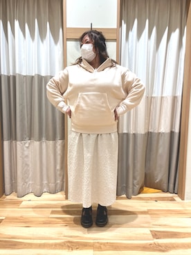 「Samansa Mos2（サマンサ モスモス）のインナー付花柄ジャカードキャミワンピース（ワンピース）」を使った、‎◌𓈒𓐍30𓈒 𓂂𓏸さん（レディース・155cm）の冬コーディネート