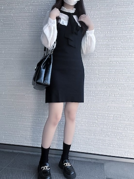 「韓国好きな人と繋がりたい」｜「アイテム（ワンピース/ドレス）」を使った、𝙉𝙀𝙊 ♡さん（レディース・157cm）の秋コーディネート