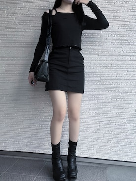 「韓国好きな人と繋がりたい」｜「アイテム（ブーツ）」を使った、𝙉𝙀𝙊 ♡さん（レディース・157cm）の秋コーディネート